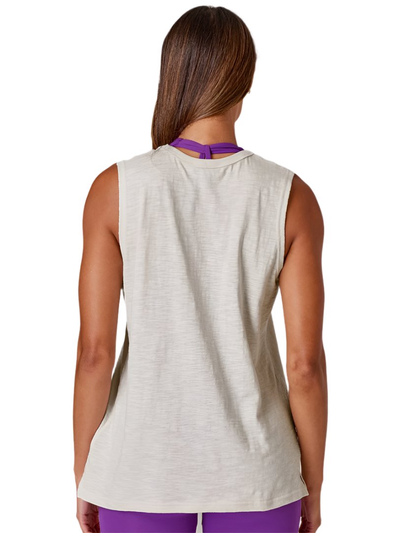 Running Bare All Yours Slub Muscle Tank - Cream