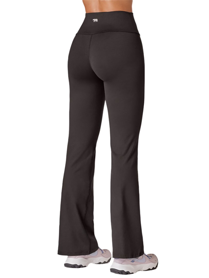 Running Bare Ab Waisted Drop-In-Pocket Yoga Pants 31-Inch - Black