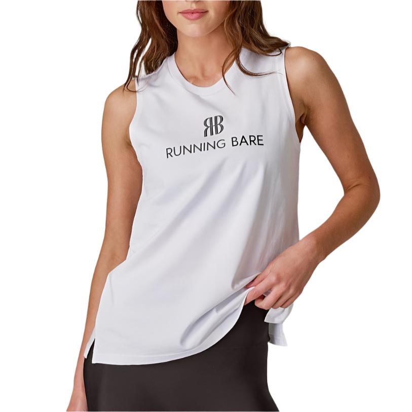 Running Bare Totem 3.0 Muscle Tank - White