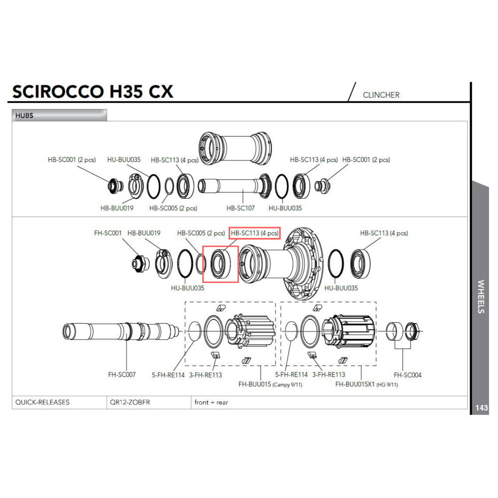 Campagnolo Genuine Spare Part HB-SC113