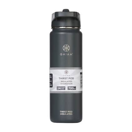 Gaiam Thrist Pod Insulated Waterbottle - Obsidion