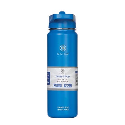 Gaiam Thrist Pod Insulated Waterbottle - Electric Blue