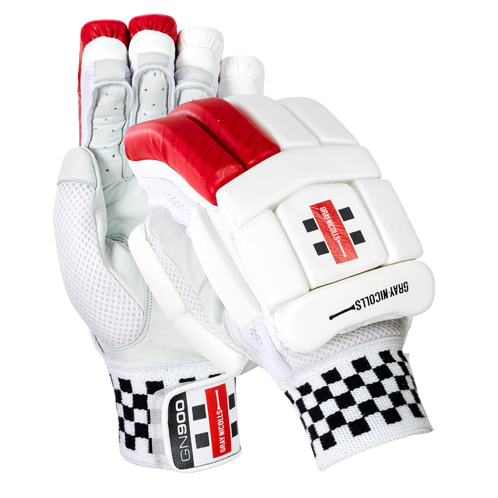 Gray-Nicolls 900 Batting Gloves - White/Red