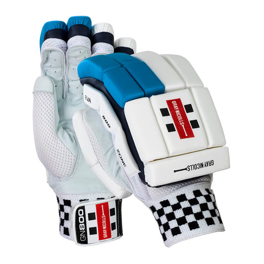 Gray-Nicolls 800 Batting Gloves - White/Blue