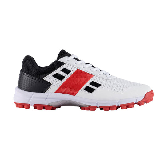 Gray-Nicolls Junior Velocity 4.0 Rubber Cricket Shoes - White/Red/Black