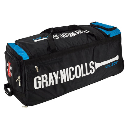 Gray-Nicolls Select Wheel Bag - Black/Blue