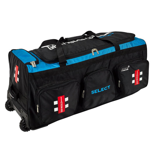 Gray-Nicolls Select Wheel Bag - Black/Blue