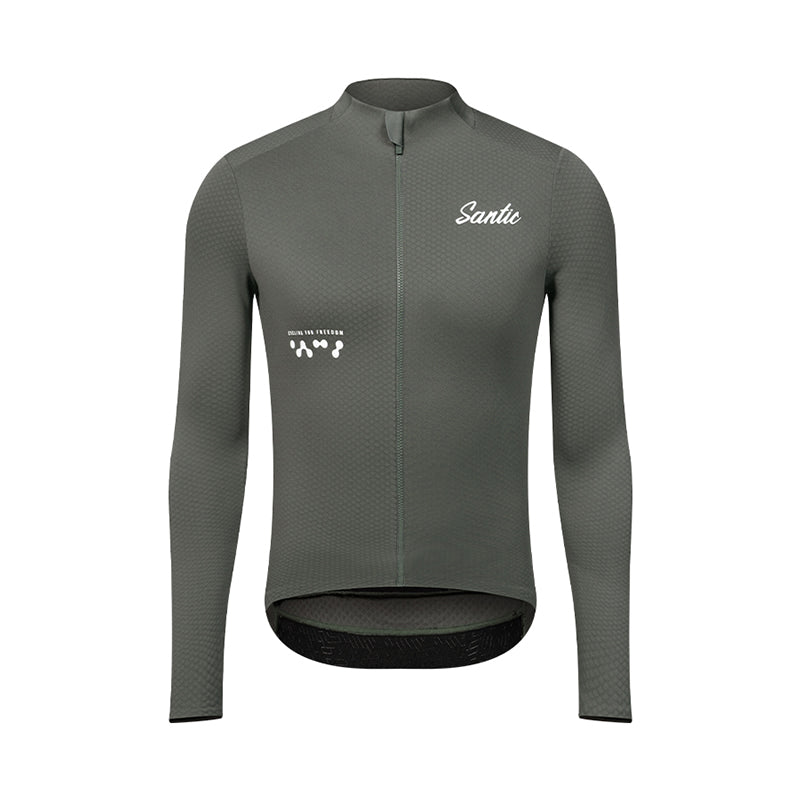 Santic Fusu Thermal Long Sleeve Jersey - Army Green