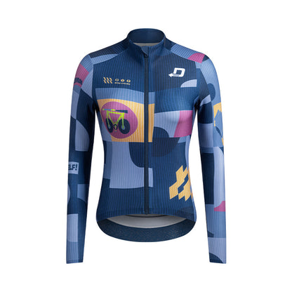 Santic Van Sko Thermal Long Sleeve Jersey - Blue
