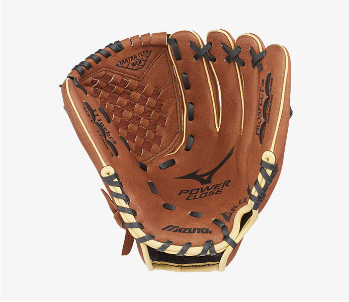 Mizuno Prospect Powerclose GPP110Y3 Baseball Glove - Peanut/Black