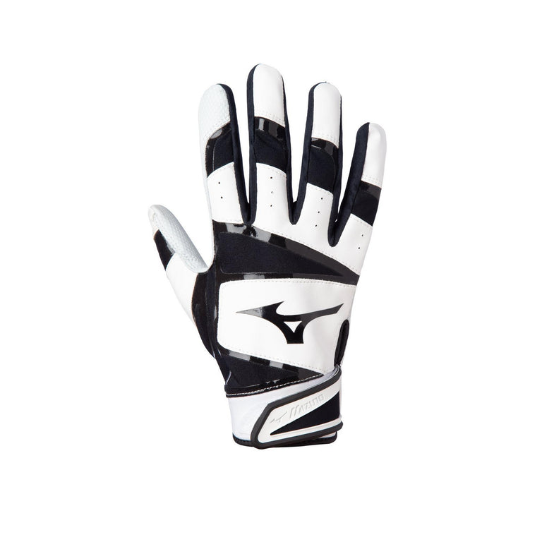 Mizuno B-303 Batting Glove - Wht/Blk