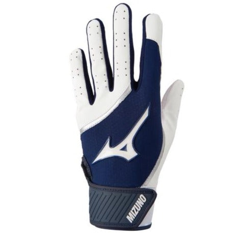 Mizuno MVP Batting Glove - White/Navy