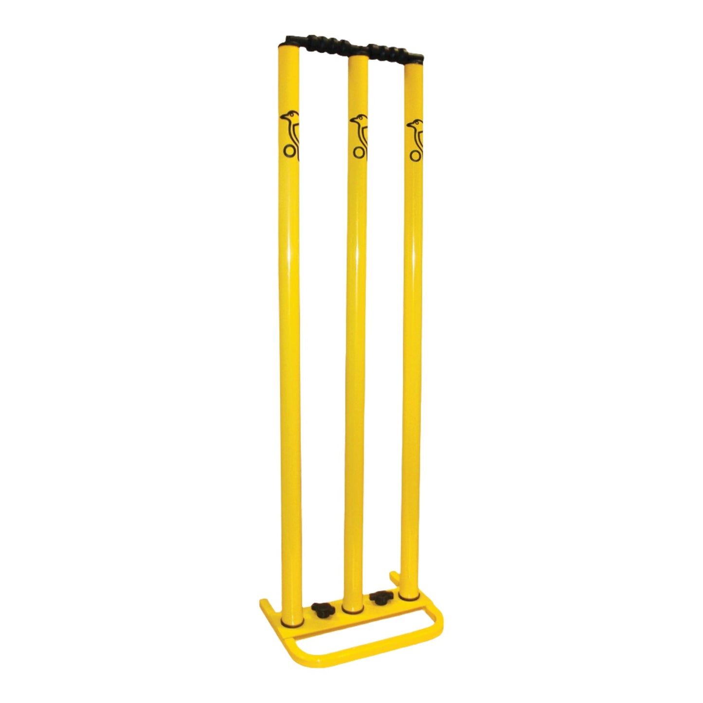 Kookaburra Detachable Base Metal Stumps - Yellow