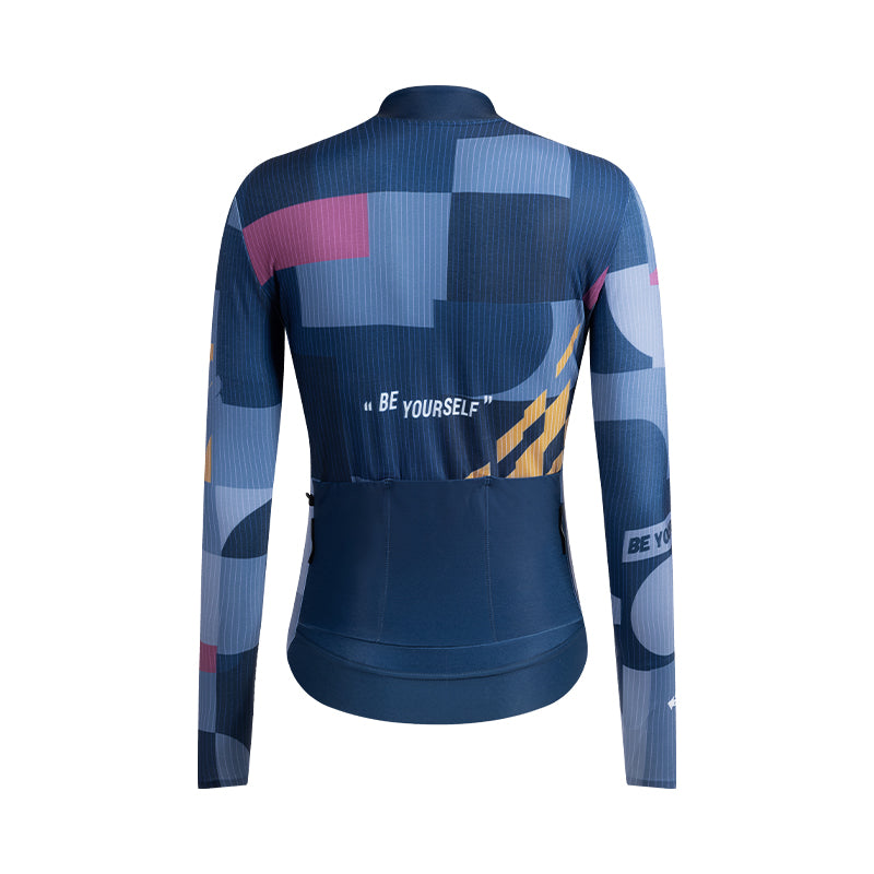 Santic Van Sko Thermal Long Sleeve Jersey - Blue