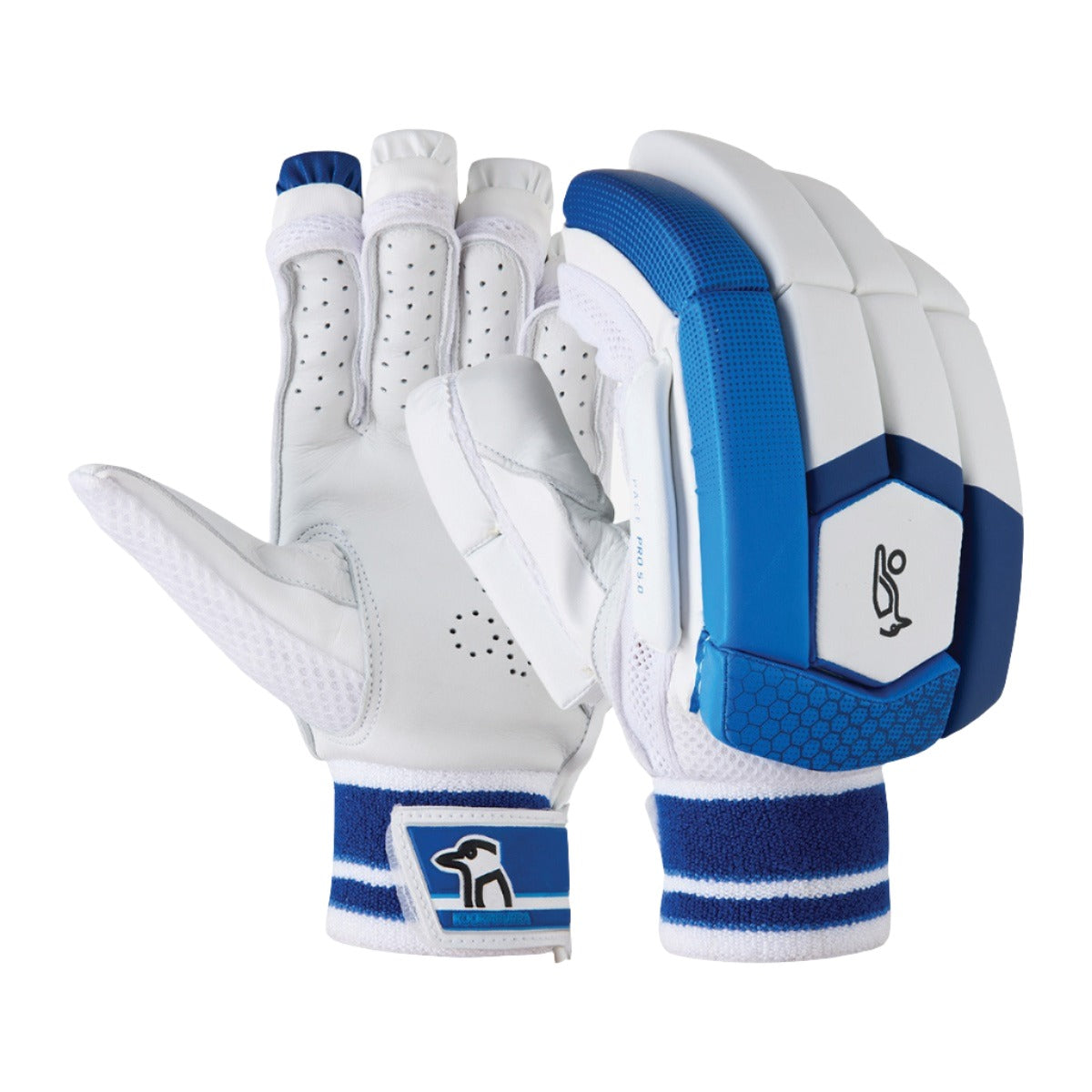 Kookaburra Pace Pro 5.0 Gloves - White/Blue