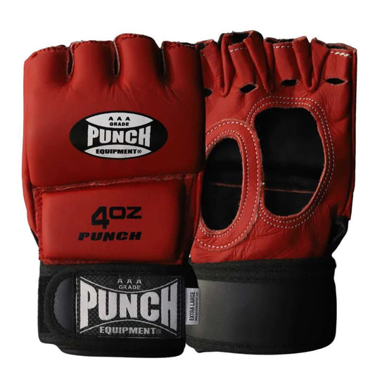 Punch AAA Cage Cutters 4OZ MMA Gloves - Matte Red