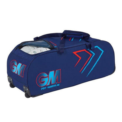 GM Cricket Bag - 707 Wheelie - Blue/Red