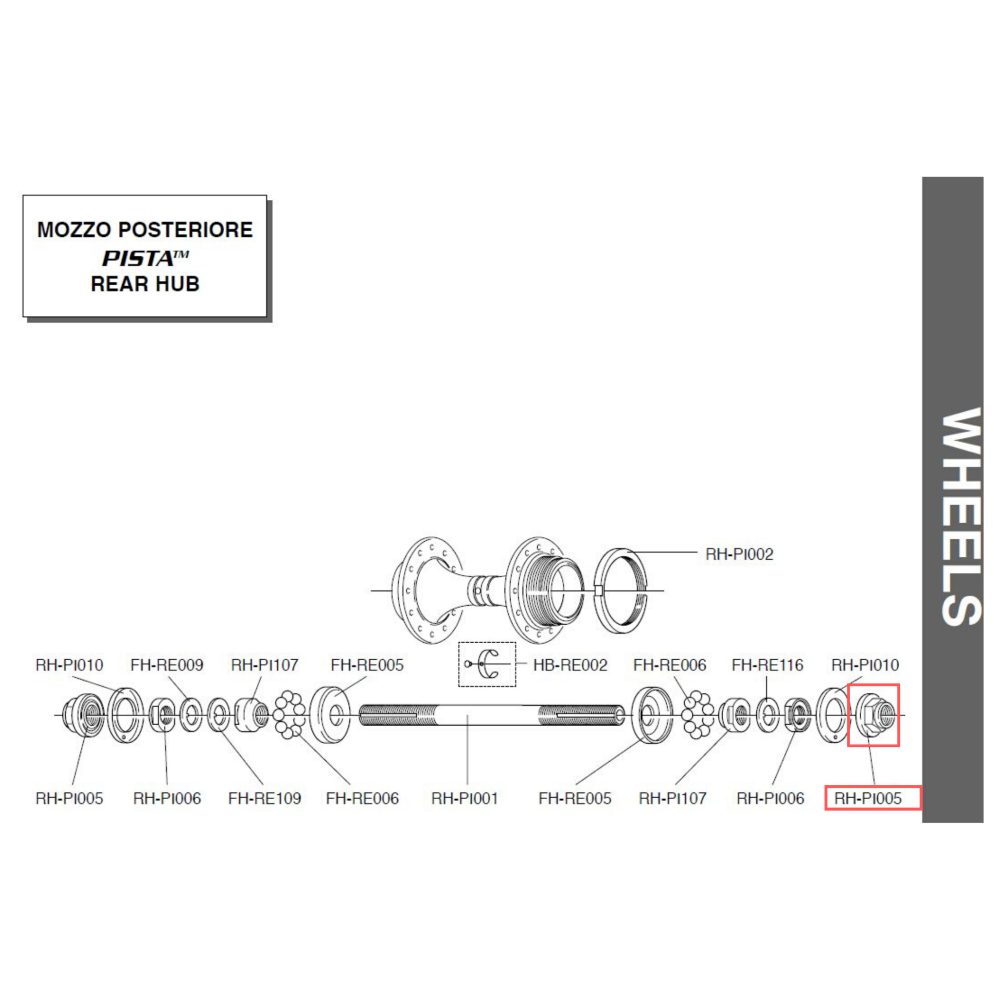 Campagnolo Genuine Spare Part RH-PI005