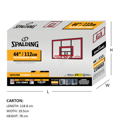 Spalding 44" Basketball Board/Rim Combo - Polycarbonate