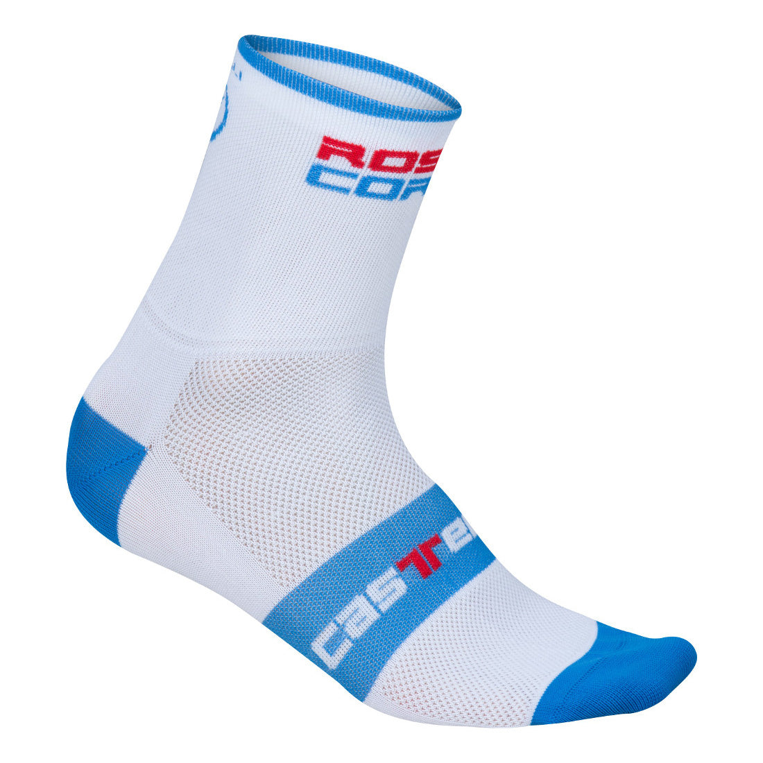 Castelli Rosso Corsa 9cm Socks - White/Blue