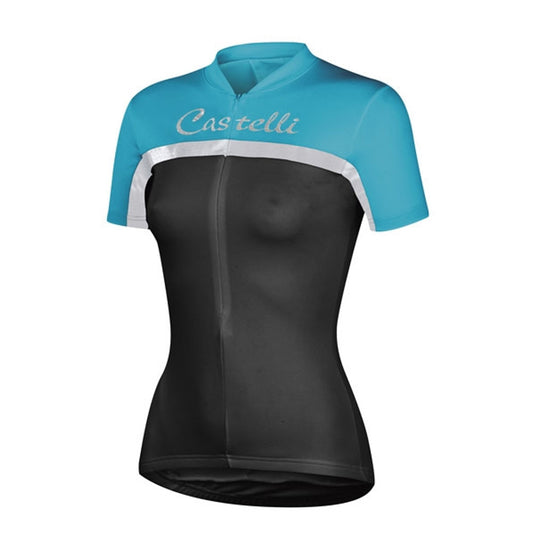 Castelli Womens Promessa Jersey - Black Aqua