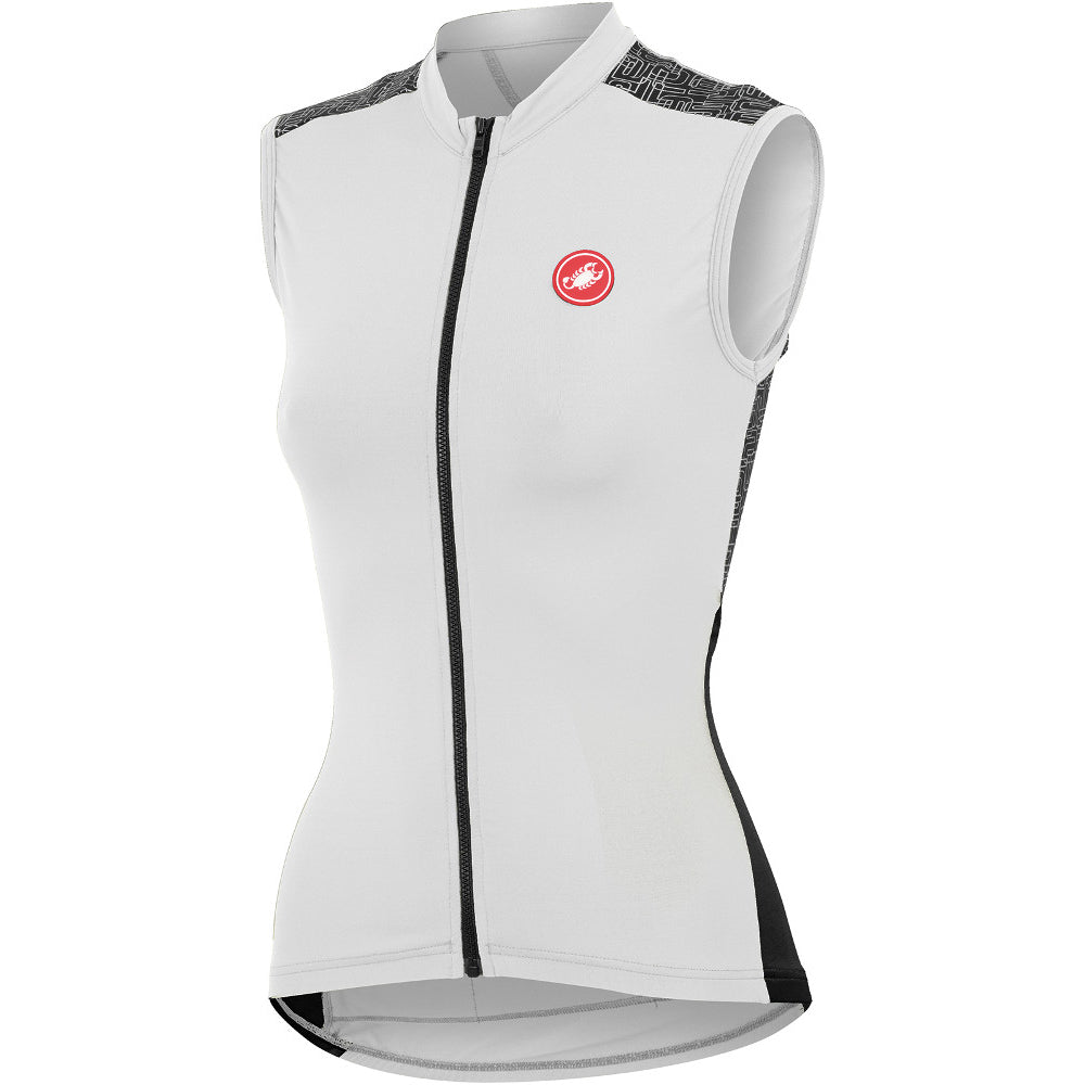 Castelli Womens Scarabocchio Sleeveless Jersey - White