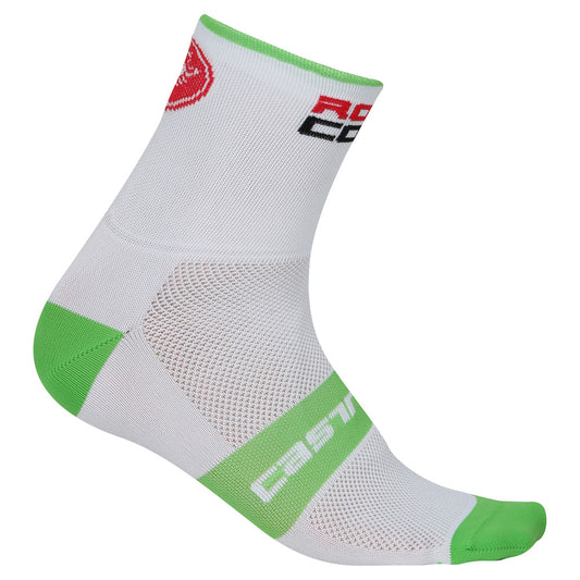 Castelli Rosso Corsa 13cm Socks - White/Pro Green