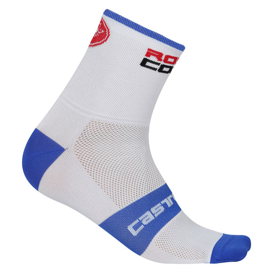 Castelli Rosso Corsa 6cm Socks - White/Blue