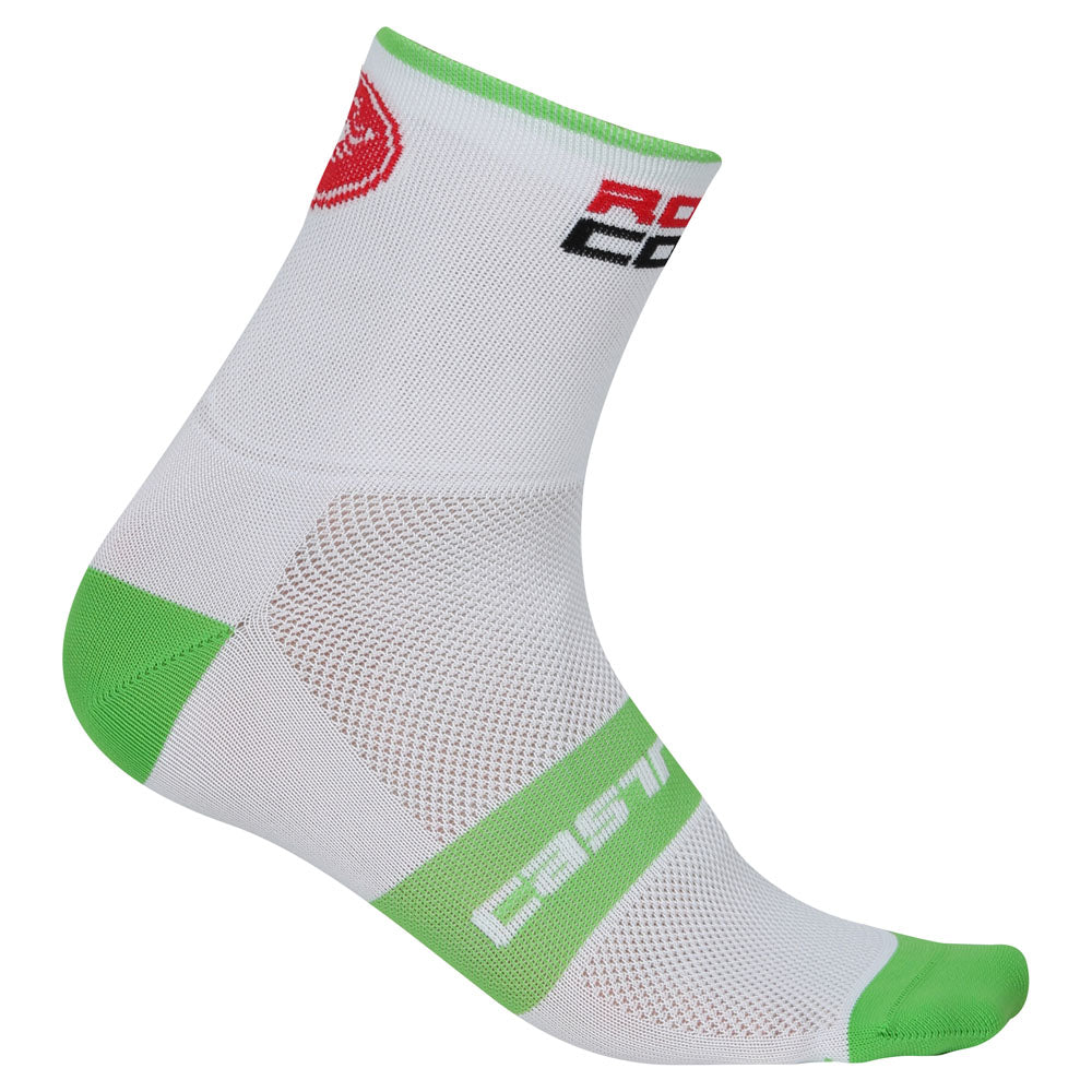 Castelli Rosso Corsa 6cm Socks - White/Pro Green