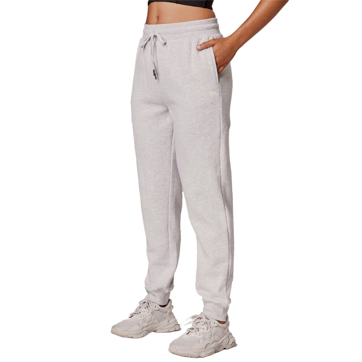 Running Bare Ab Waisted Team Trackpants With Pockets - Light Grey