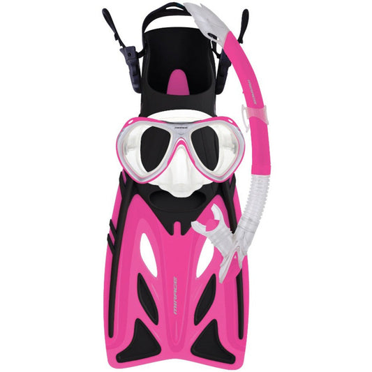 Mirage Crystal Jnr Gold Series Snorkel & Fin Set #44 - Pink