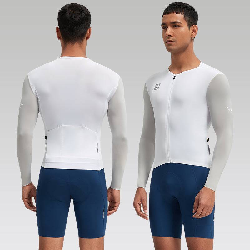 Santic Bonnie Long Sleeve Jersey - White Grey