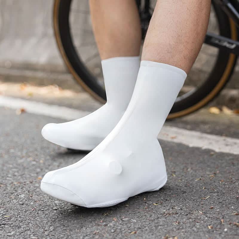 Santic Bermuda Waterproof Aero Shoe Covers - White