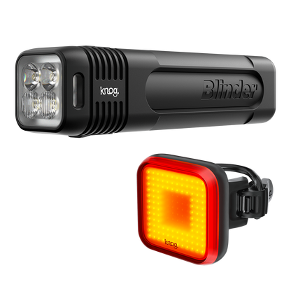 Knog Blinder 900 Front Light & Blinder Square Rear Twin Pack