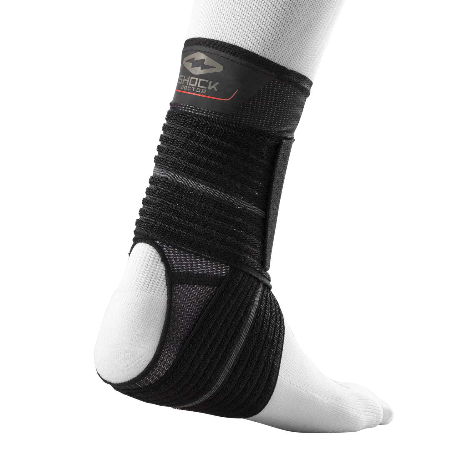 Shock Doctor Ankle Sleeve With Compression Wrap - Black