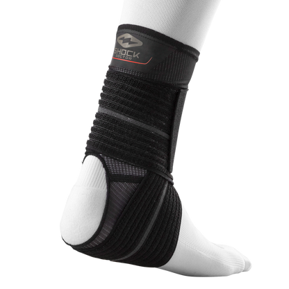 Shock Doctor Ankle Sleeve With Compression Wrap - Black