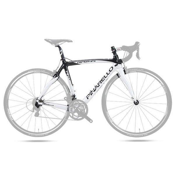 Pinarello Razha Rimbrake Frameset - 668 White Black Gloss