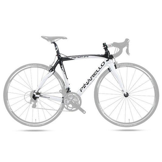Pinarello Razha Rimbrake Frameset - 668 White Black Gloss