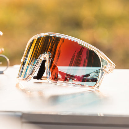 Santic QY HDR Photochromic Sunglasses - Clear / Red