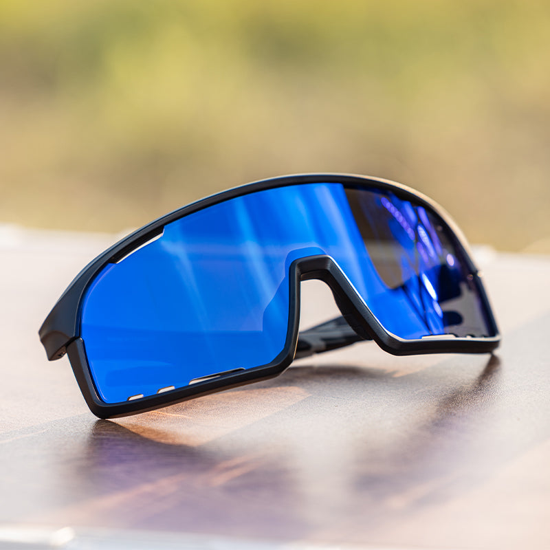 Santic QY HDR Photochromic Sunglasses - Black / Blue