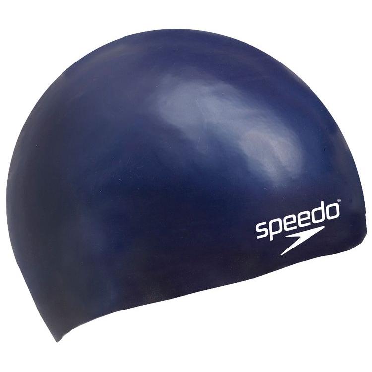 Speedo Plain Moulded Silicone Cap - Navy