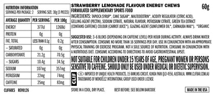 Clif Shot Bloks Energy Chews - Sour Strawberry Lemonade