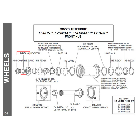 Campagnolo Genuine Spare Part HB-RE018