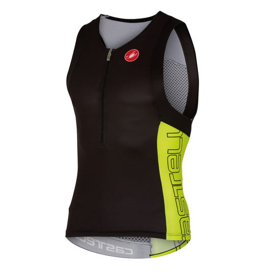 Castelli Free Tri Top Run Jersey - Black / Fluro