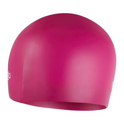 Speedo Plain Moulded Silicone Swim Cap - Electric Pink