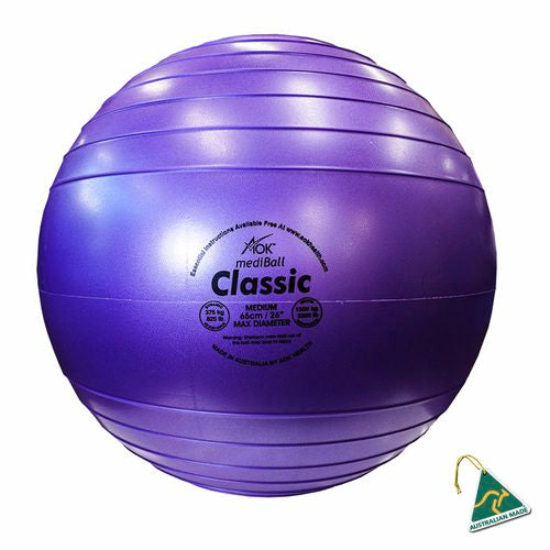 AOK Mediball Classic 55cm Swiss Ball - Purple