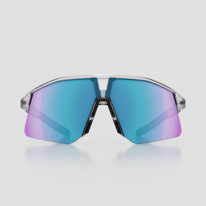 Koo Hype Sunglasses - Crystal / Turquoise Mirror
