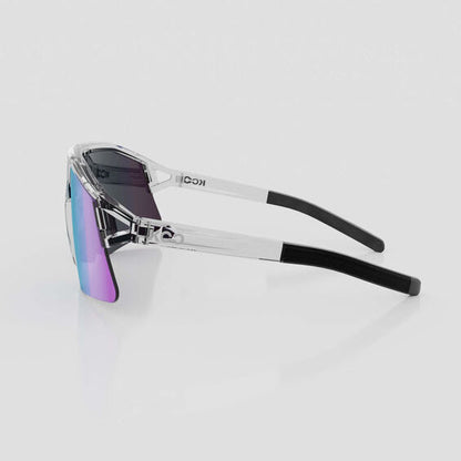 Koo Hype Sunglasses - Crystal / Turquoise Mirror