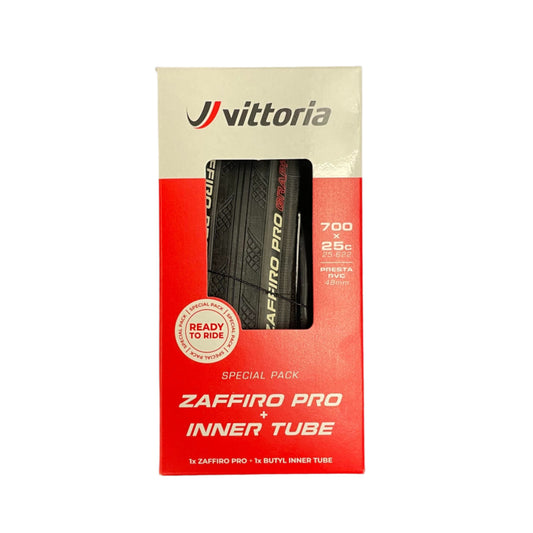 Vittoria Zaffiro Pro V Graphene 2.0 Tyre & Tube Bundle / 25x48 - Black