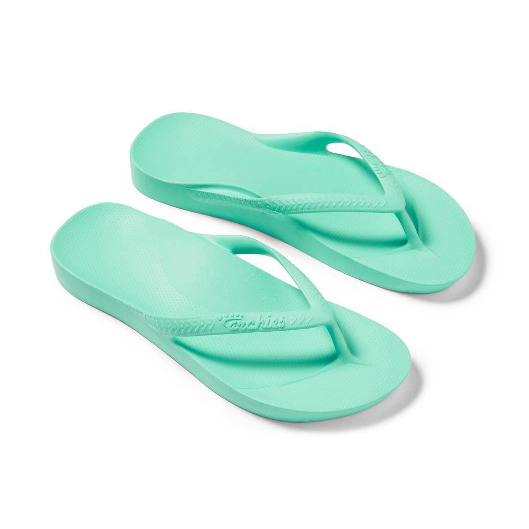 Archies Arch Support Thongs - Green